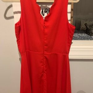 FRANCESCAS RED SCALLOP DRESS